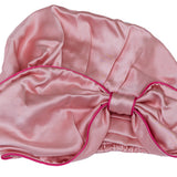 silk satin night cap pink30 momme