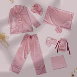 silk satin night cap pink30 momme