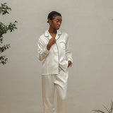 silk satin pajama cream30匁