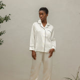 silk satin pajama cream30匁