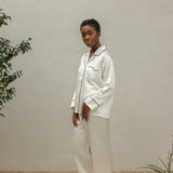 silk satin pajama cream30匁