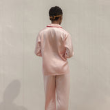 silk satin pajama pink30匁