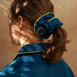 silk satin scrunchie navy30匁