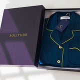 silk satin pajama navy30匁
